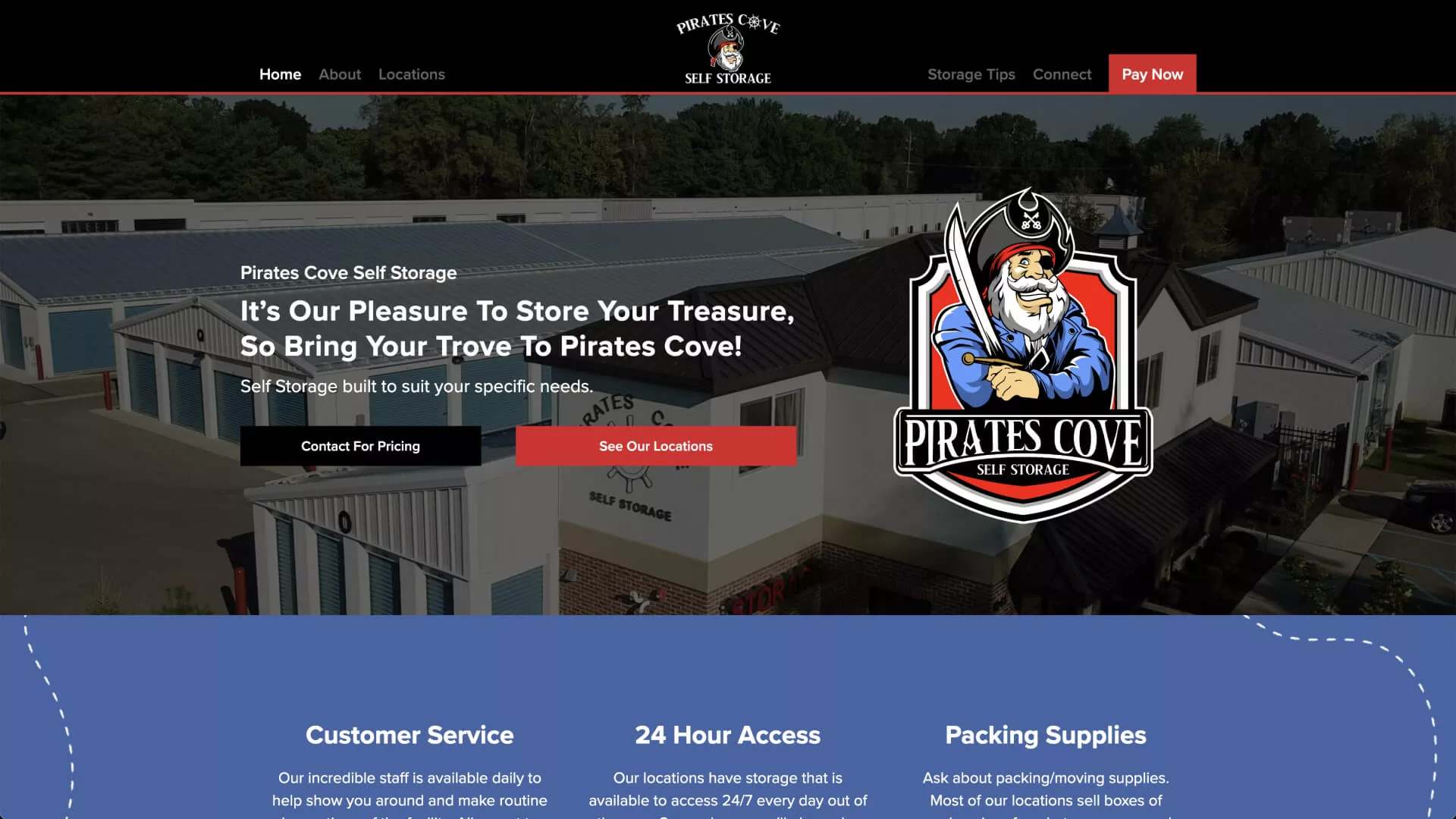 Pawn Design Group's Redesign of Pirates Cove's Website